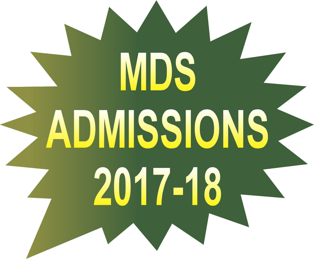 MDS Admissions 2017-18