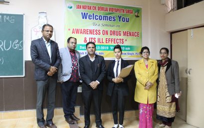 Lecture on Awareness on Drug Menace & its ill Effects